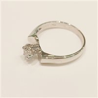 Anello Vidali Gioielli Donna in Oro bianco Zircone ANOR-33-34 - ANOR-33-34